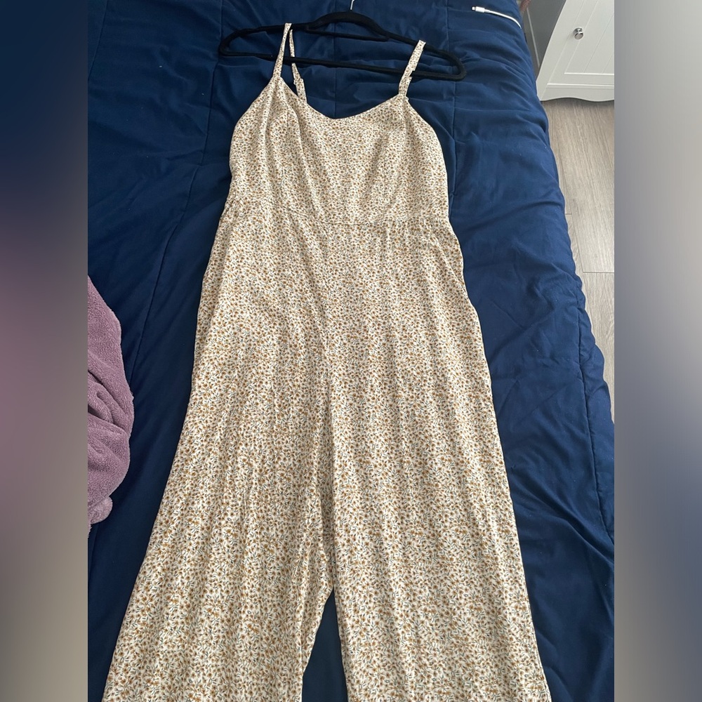 Old Navy Yellow floral jumpsuit